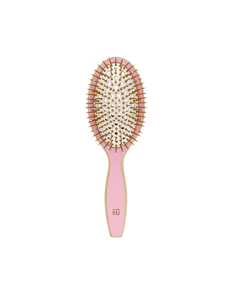 ilū BambooM! Bamboo Hairbrush - Pink Flamingo