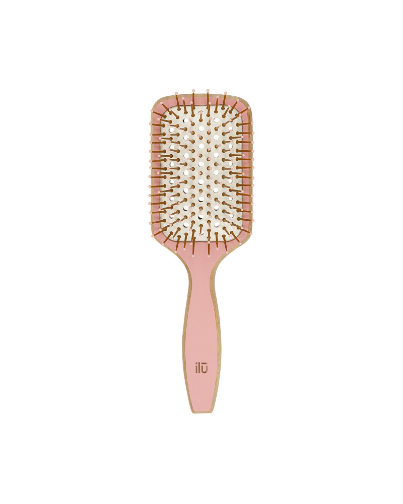 ilū BambooM! Bamboo Hairbrush - Sweet Tangerine