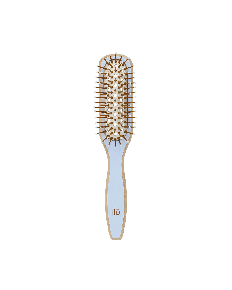 ilū BambooM! Bamboo Hairbrush - True Blue