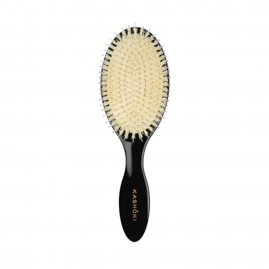 Kashōki Smooth White Detangler Oval Hair Brush with White Boar Bristles 