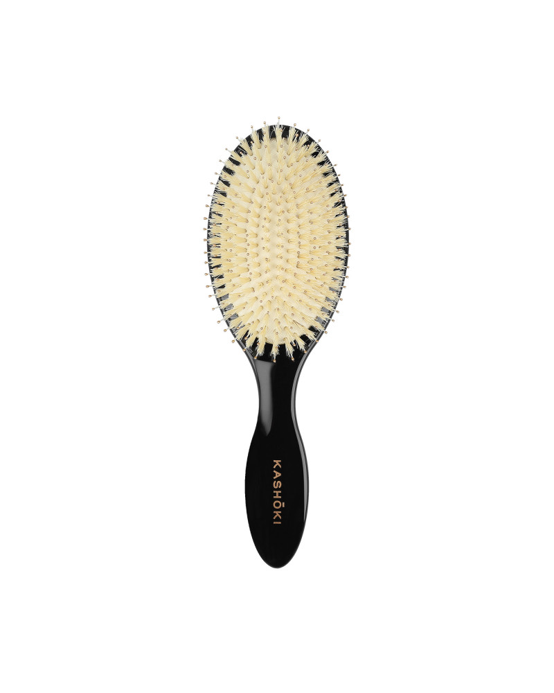 KASHŌKI Smooth White Detangler Szczotka z białym włosiem dzika, Oval