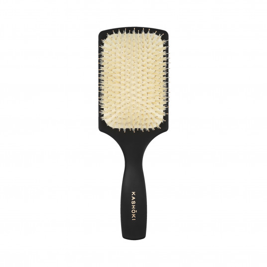 Kashōki Smooth White Detangler Paddle Hair Brush with White Boar Bristles 
