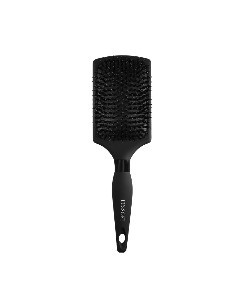 LUSSONI Care&Style Paddle Haarbürste Mit Natürlichen Wildschweinborsten 