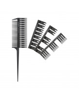 LUSSONI DC 500 Dressing Comb Set: Tail Comb + 4 Covers