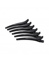 LUSSONI Carbon Section Hair Clips with rubber band, 6 pcs.