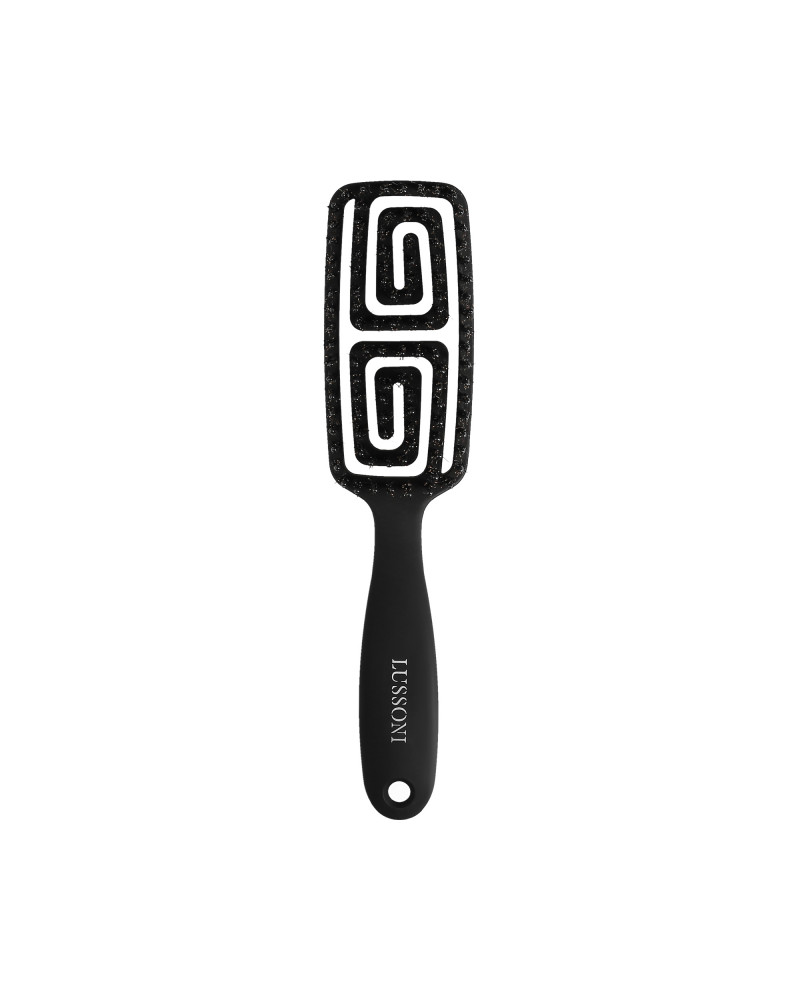 LUSSONI Labyrinth Flexible Haarbürste Mit Natürlichen Wildschweinborsten