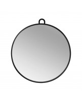 LUSSONI Black Round Mirror, Ø 29 cm