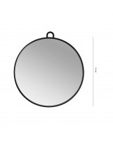 LUSSONI Black Round Mirror, Ø 29 cm