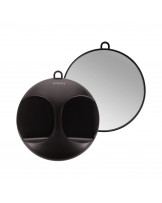 LUSSONI Black Round Mirror, Ø 29 cm