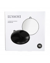 LUSSONI Black Round Mirror, Ø 29 cm