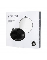 LUSSONI Black Round Mirror, Ø 29 cm