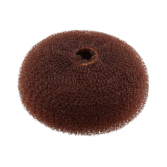 LUSSONI Hair Bun Ring, Brown, Ø 90 mm