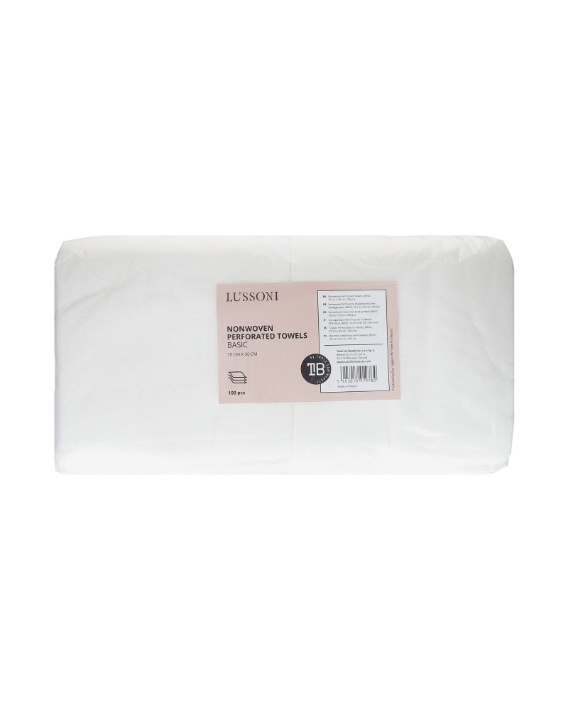 LUSSONI Ręczniki z włókniny perforowanej BASIC, 70 cm x 50 cm, 100 szt.