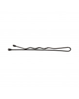 LUSSONI Waved Hair Grips, 4 cm, Black, 250 pcs. 