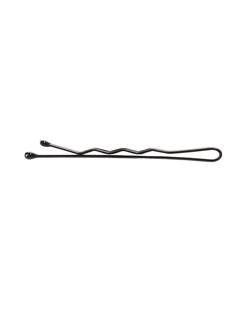 LUSSONI Waved Hair Grips, 4 cm, Black, 250 pcs. 