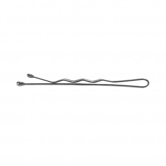 LUSSONI Waved Hair Grips, 4 cm, Silver, 250 pcs. 