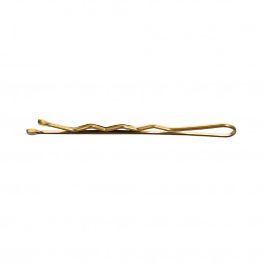 LUSSONI Waved Hair Grips, 4 cm, Gold, 250 pcs. 