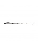 LUSSONI Waved Hair Grips, 6 cm, Black, 250 pcs. 