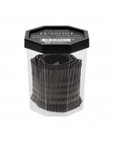 LUSSONI Waved Hair Grips, 6 cm, Black, 250 pcs. 