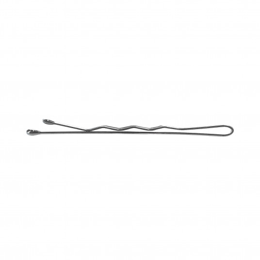 LUSSONI Waved Hair Grips, 6 cm, Silver, 250 pcs. 