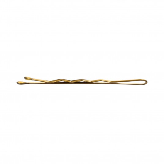 LUSSONI Waved Hair Grips, 6 cm, Gold, 250 pcs. 