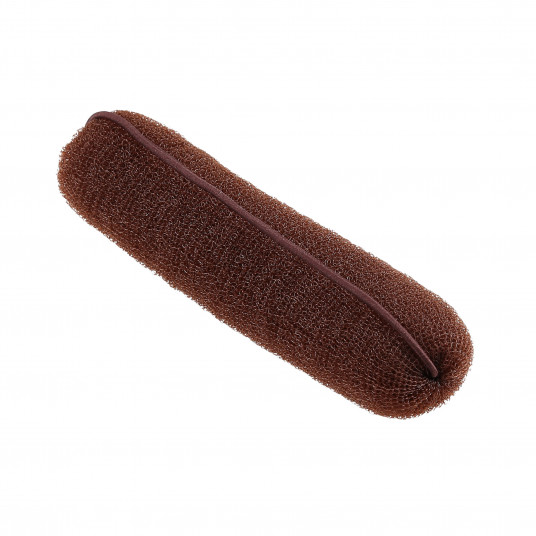 LUSSONI Hair Bun Roll with band, Brown, 150 mm