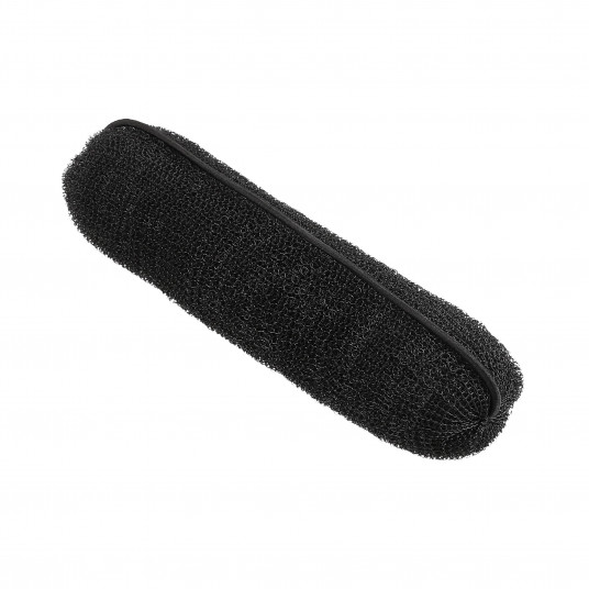 LUSSONI Hair Bun Roll with band, Black, 150 mm