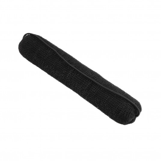LUSSONI Hair Bun Roll with rubber band, Black, 230 mm