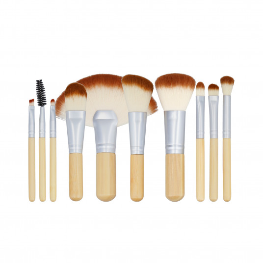 MIMO 10 Teilig Makeup Pinseln Lein Reiseset 