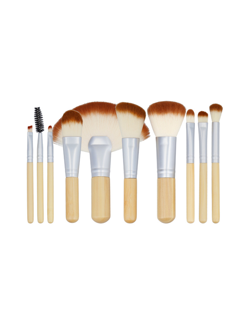 MIMO 10 Teilig Makeup Pinseln Lein Reiseset 
