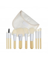 MIMO 10 Stück Make-up Pinsel Set, Bambus