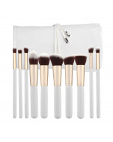 MIMO 10 Pcs Makeup Brush Set, White