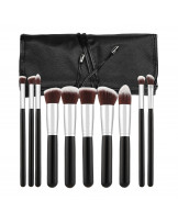 MIMO 10 Teilig Makeup Pinseln Set, Schwarz 