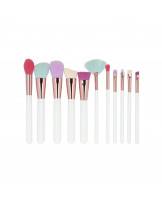 MIMO 11 stck Makeup Pinsel-Set mit Etui, Mehrfarbig