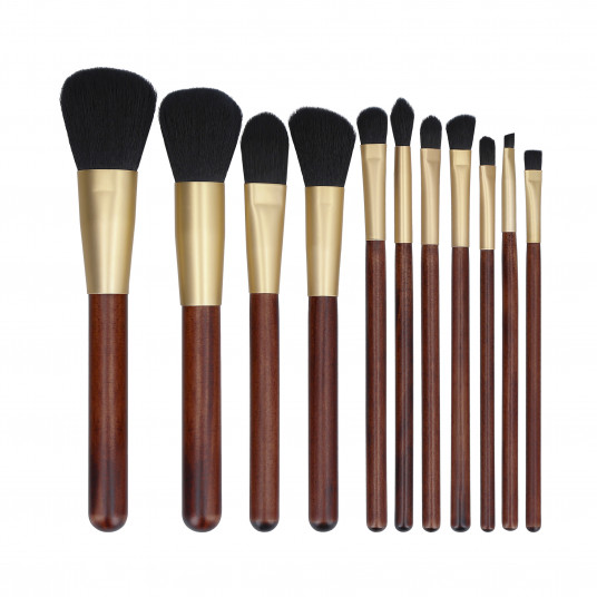 MIMO set of 12 make-up brushes, Brown