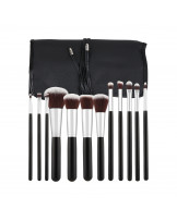 MIMO 12 Teilig Makeup Pinsel Set, Schwarz