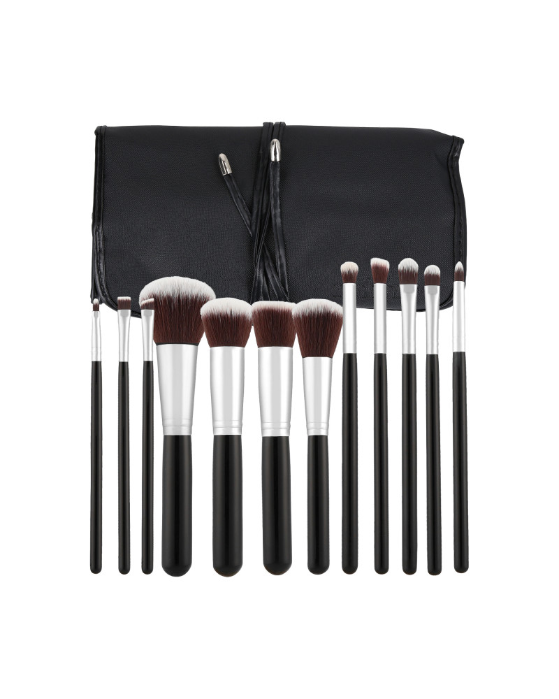 MIMO 12 Teilig Makeup Pinsel Set, Schwarz