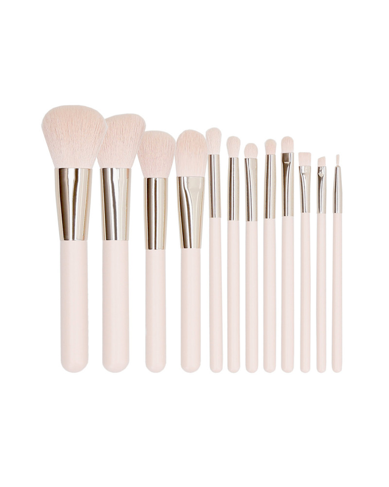 MIMO 12 Teilig Makeup Pinseln Set, Rosa 