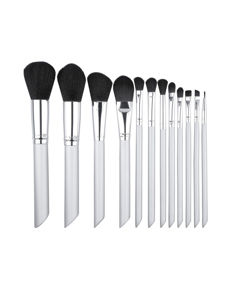 MIMO set of 12 make-up brushes, Silver