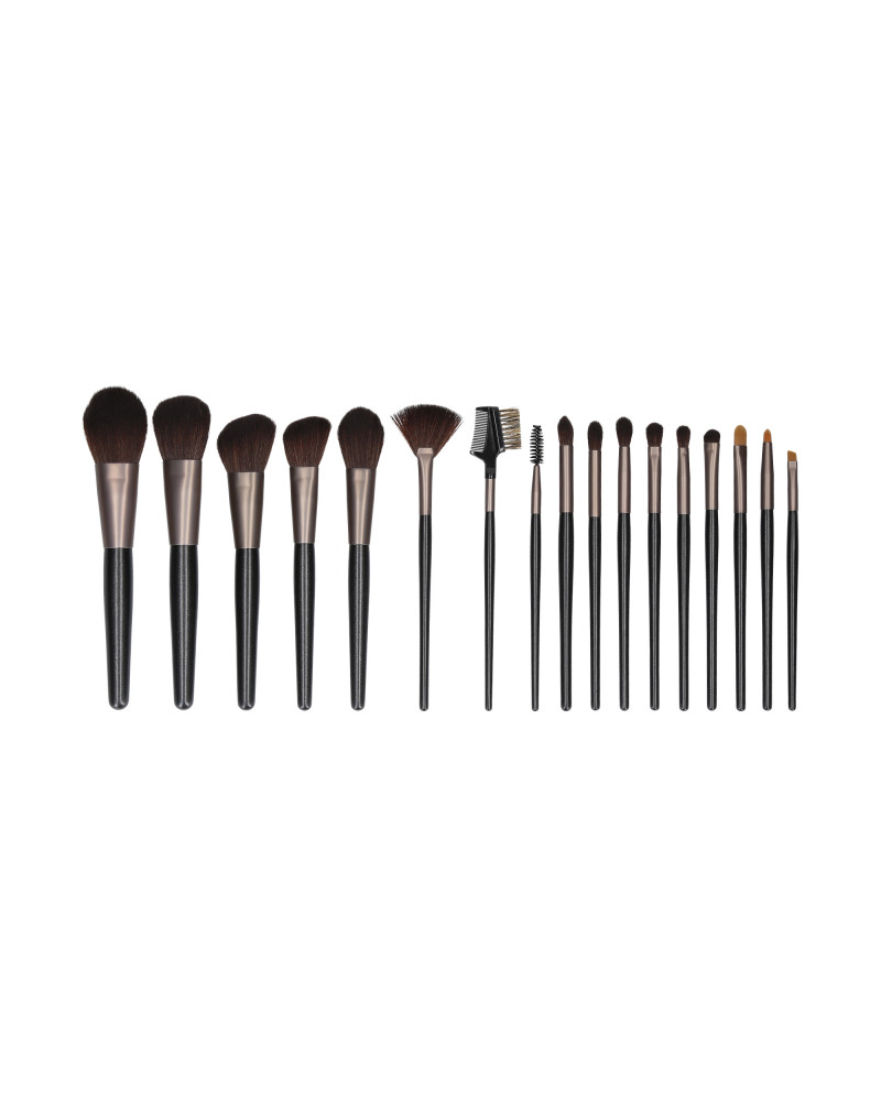 MIMO 18 stck Makeup Pinsel-Set, Schwarz