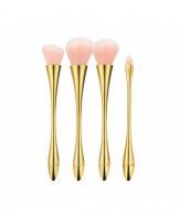 MIMO 4 Pcs Makeup Brush Set, Gold