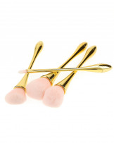 MIMO 4 Pcs Makeup Brush Set, Gold