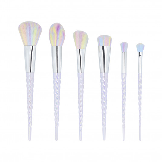 MIMO 6 Pcs Makeup Brush Set, Unicorn, Pastel