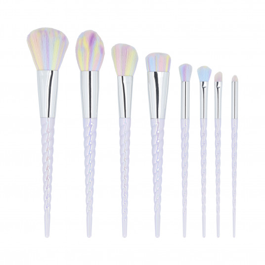 MIMO 8 Pcs Makeup Brush Set, Unicorn, Pastel