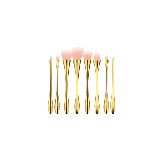 MIMO 8 Pcs Makeup Brush Set, Gold