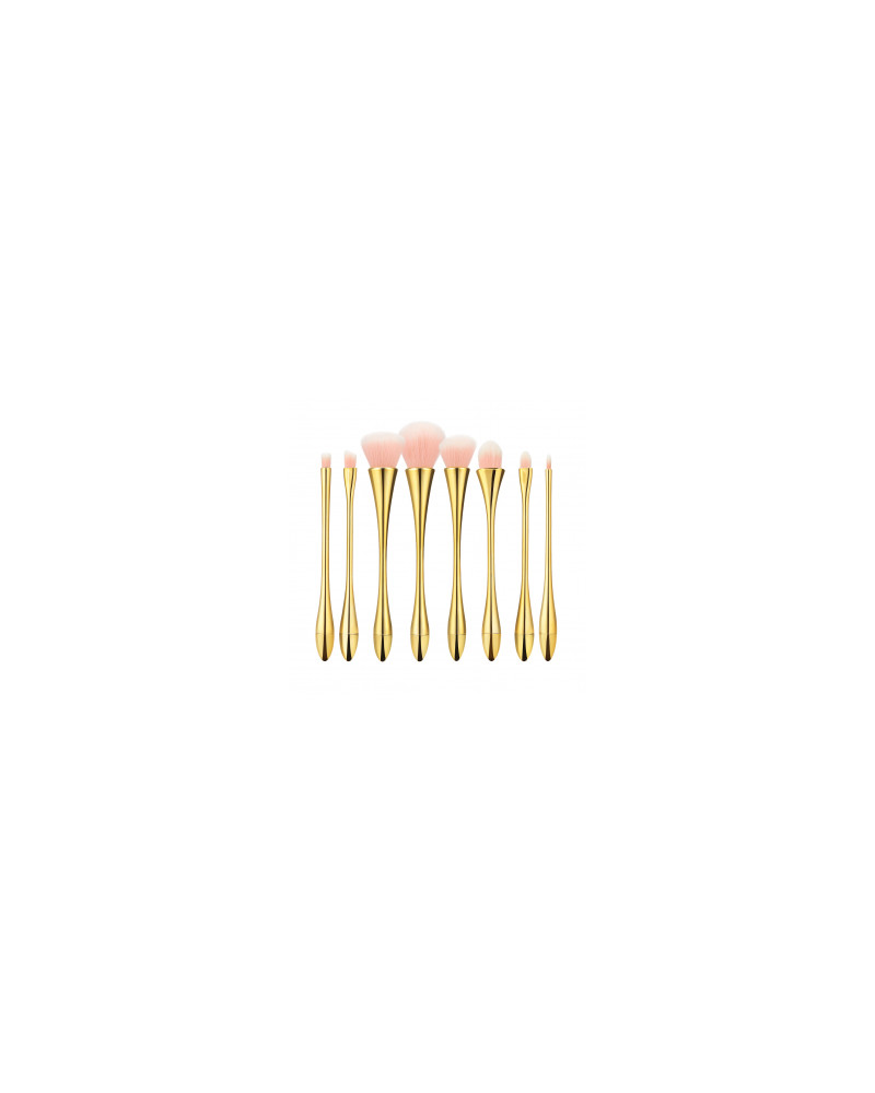 MIMO 8 Pcs Makeup Brush Set, Gold