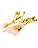 MIMO Set 8 Pinseln rosa Borsten, Goldgriff und Zwinge