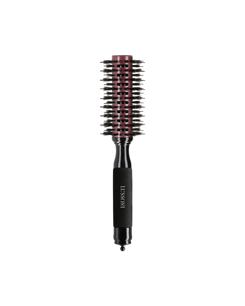 LUSSONI Natural Style Rund Holz Styling Haarbürste, Ø 28 mm
