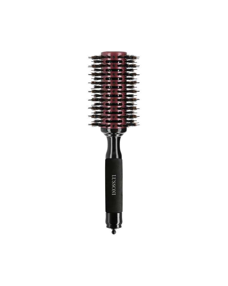 LUSSONI Natural Style Rund Holz Styling Haarbürste, Ø 38 mm