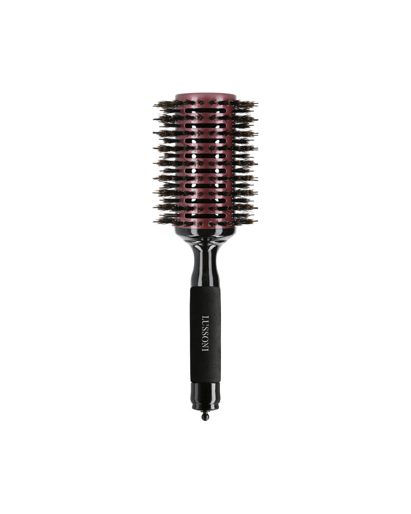 LUSSONI Natural Style Rund Holz Styling Haarbürste, Ø 50 mm